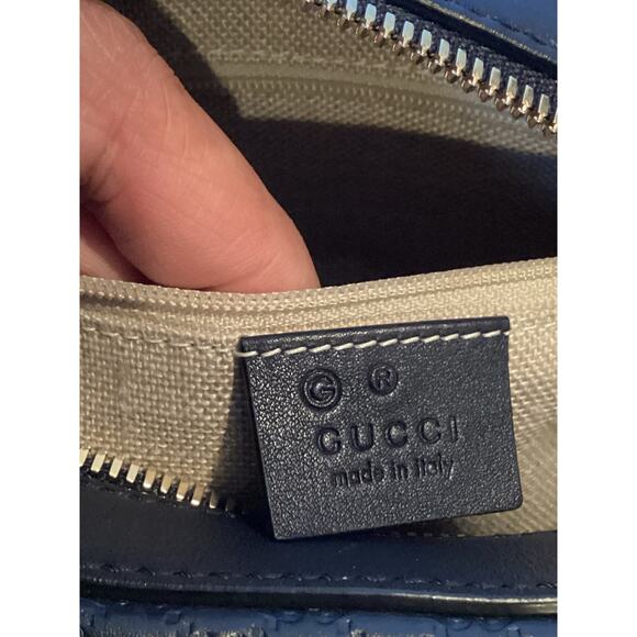 GUCCI Microguccissima Navy Calf Leather Margaux Boston - Picture 6 of 14